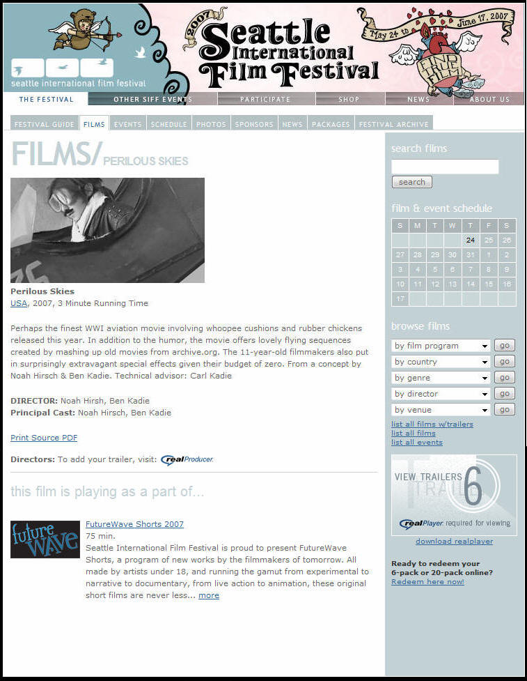 SIFF Perilous Skies entry